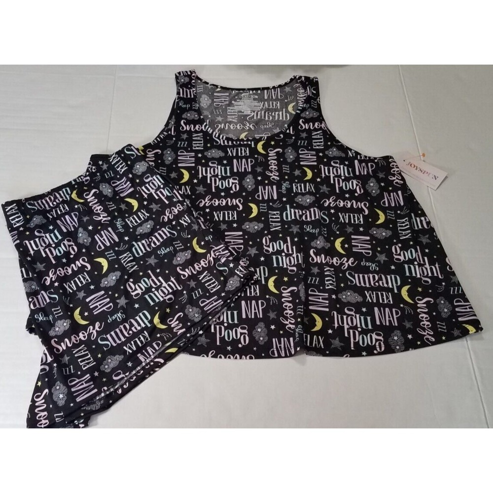 Joyspun Tank Short Sleep Set Pajama Goodnight Naps Snooze Women 2X (18W-20W) NEW
